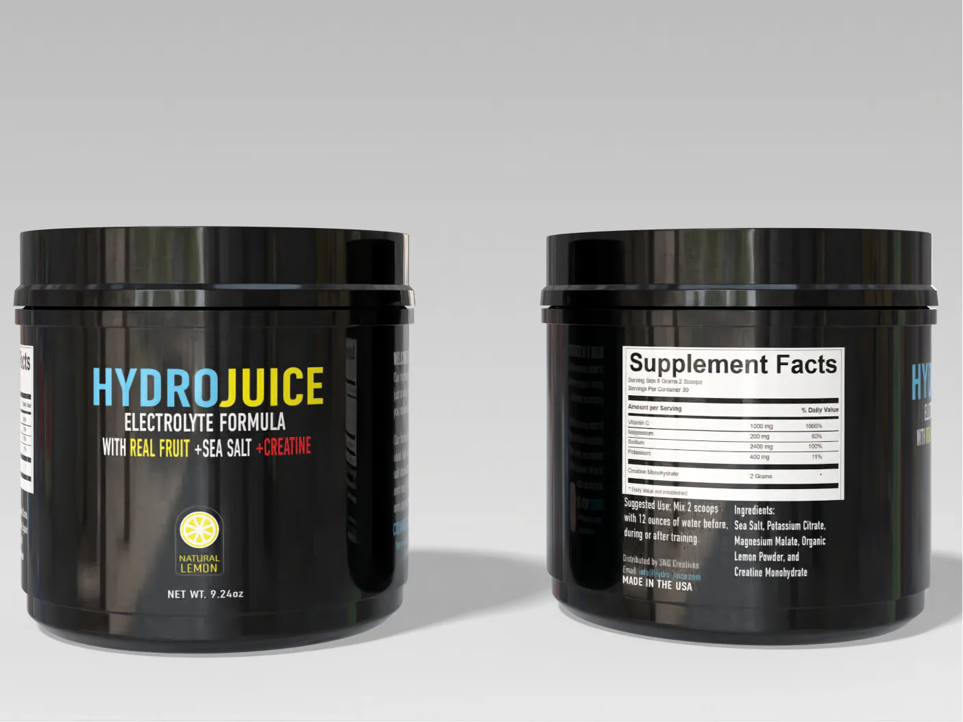 HydroJuice Electrolyte + Creatine Lemon