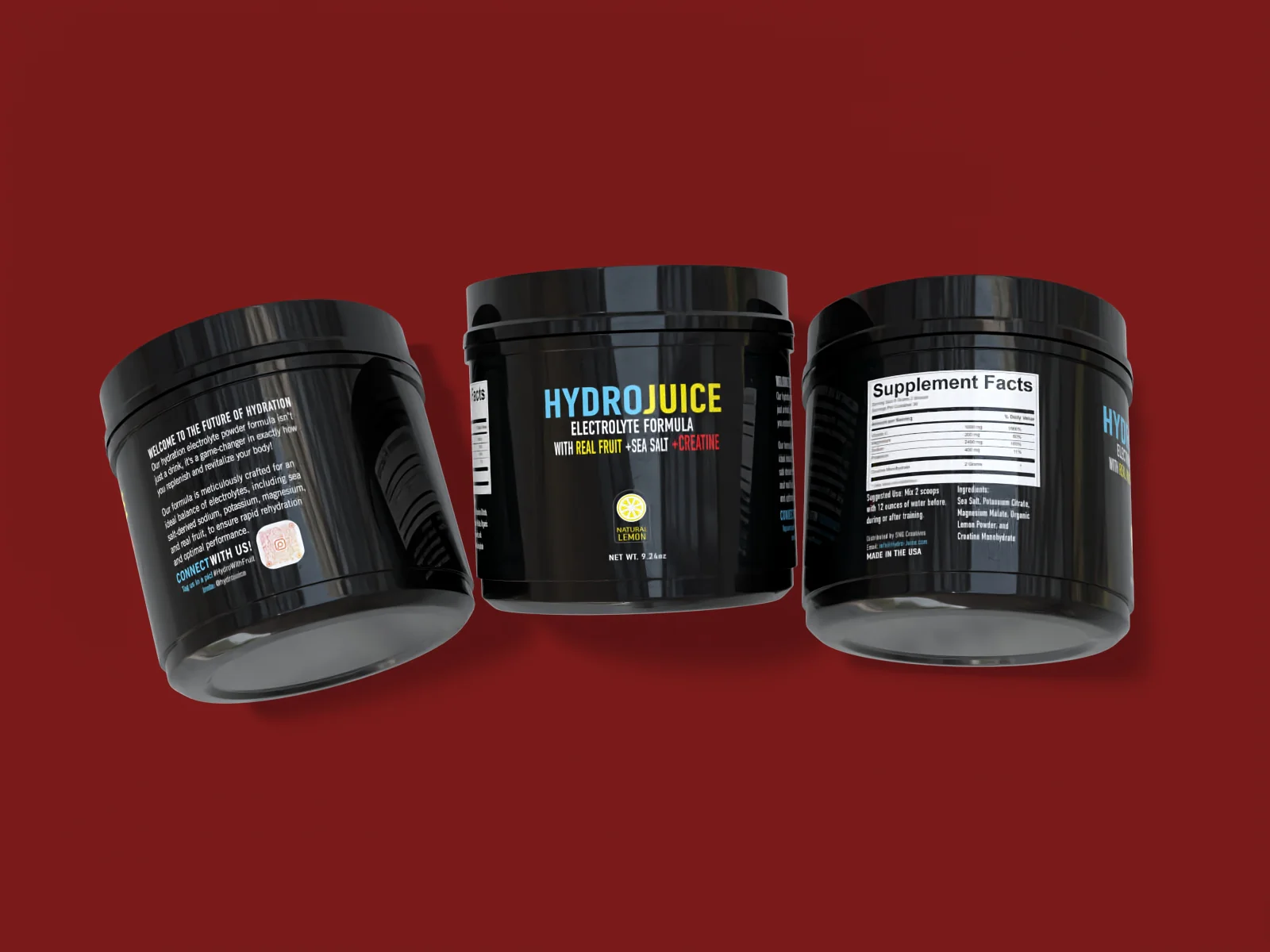 HydroJuice Electrolyte + Creatine Lemon - Image 4